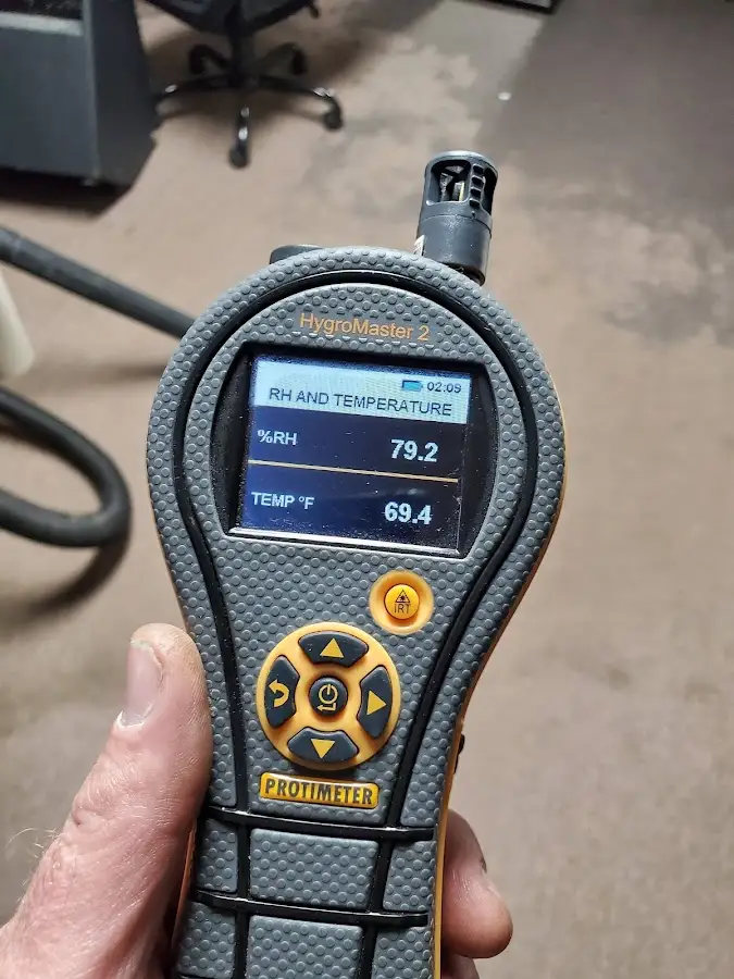 Moisture meter humidity assessment for Fire & Smoke Damage Restoration in Mission