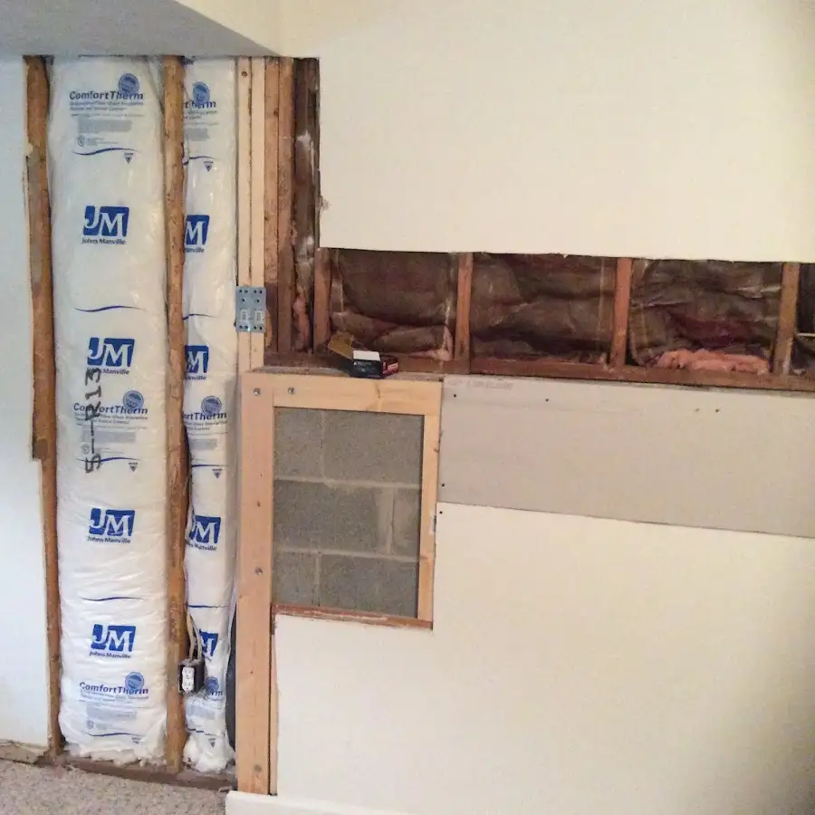 Wall insulation replacement during Contents Cleaning & Restoration in Mission